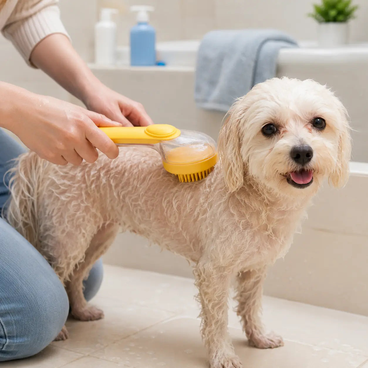 Furavora Bath Shampoo Brush — Bath brush yellow