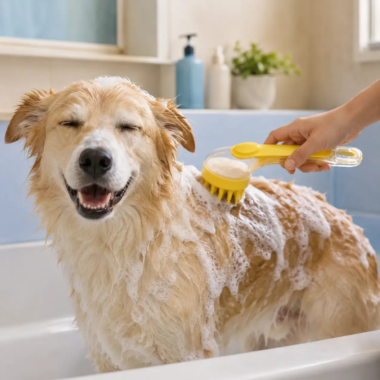 Furavora Bath Shampoo Brush — Shampoo brush yellow