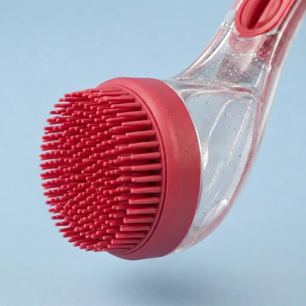 Furavora Bath Shampoo Brush — Bath brush rose red
