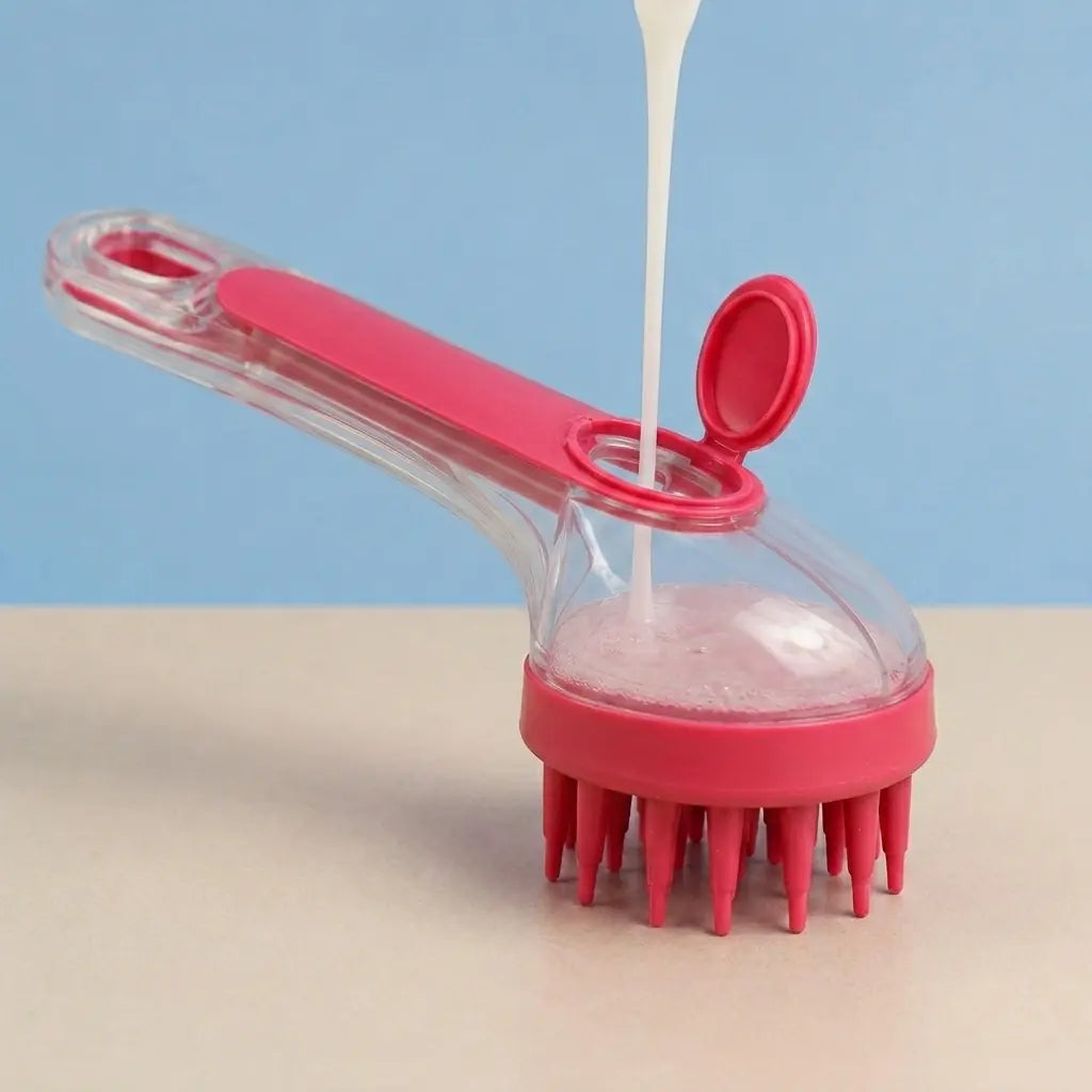 Furavora Bath Shampoo Brush — Shampoo brush rose red