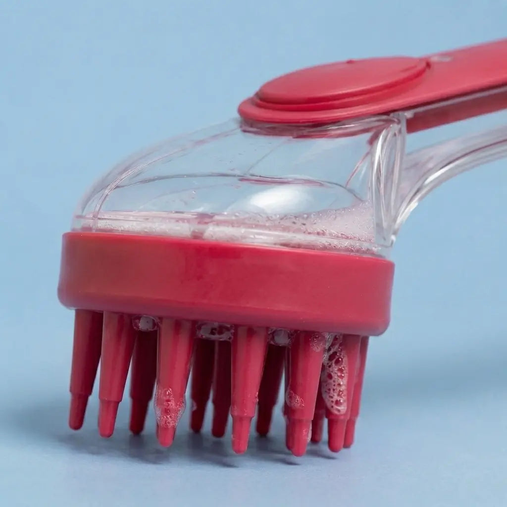 Furavora Bath Shampoo Brush — Shampoo brush rose red
