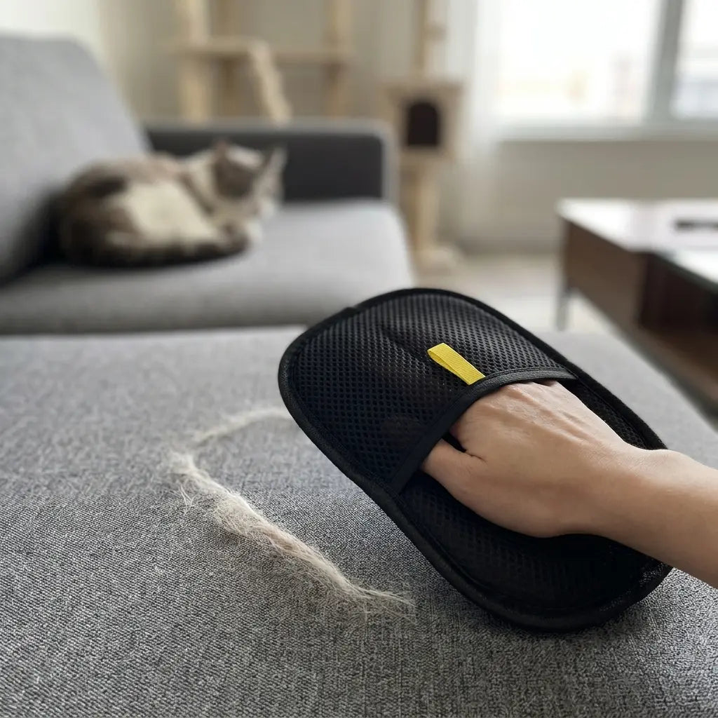 Furavora Deshedding Grooming Mitt — Black