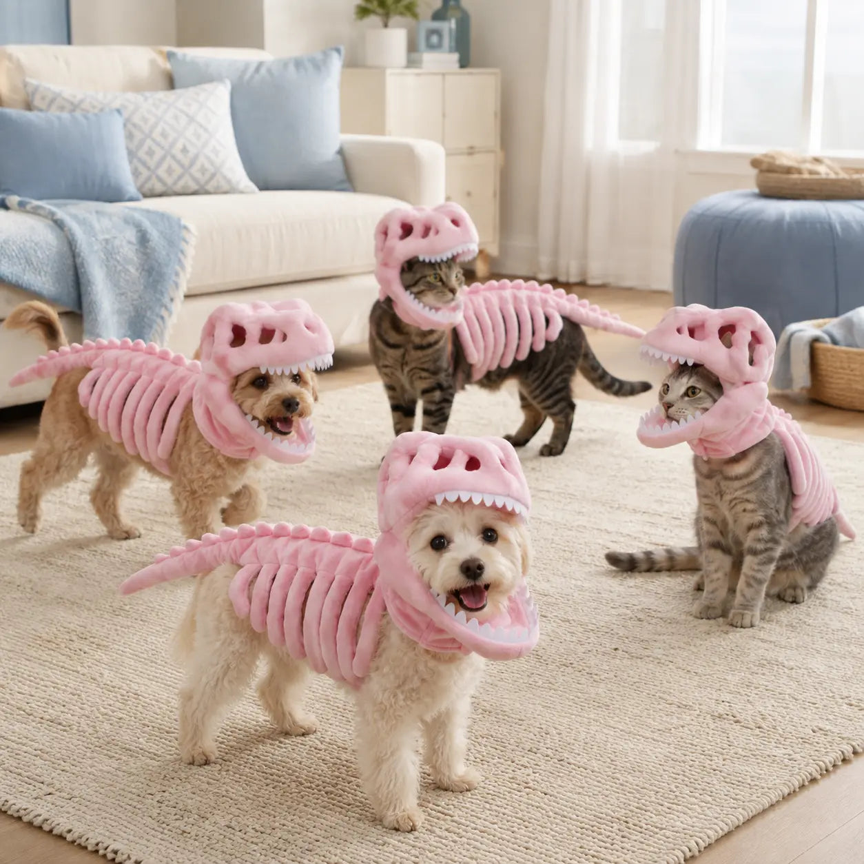 Furavora Dino Skeleton Costume — Pink