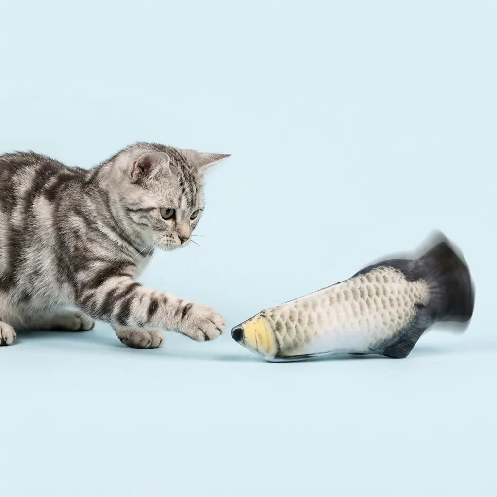 Furavora Flopping Fish Toy — Silver arowana