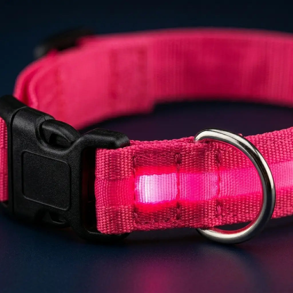Furavora LED Halo Collar — Hot pink