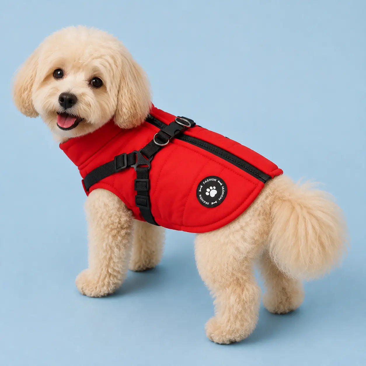 Furavora Quilted Winter Jacket — Red