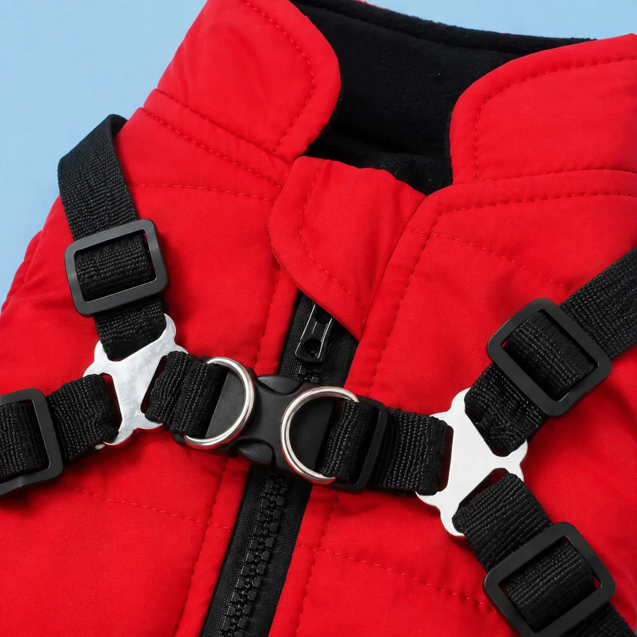 Furavora Quilted Winter Jacket — Red