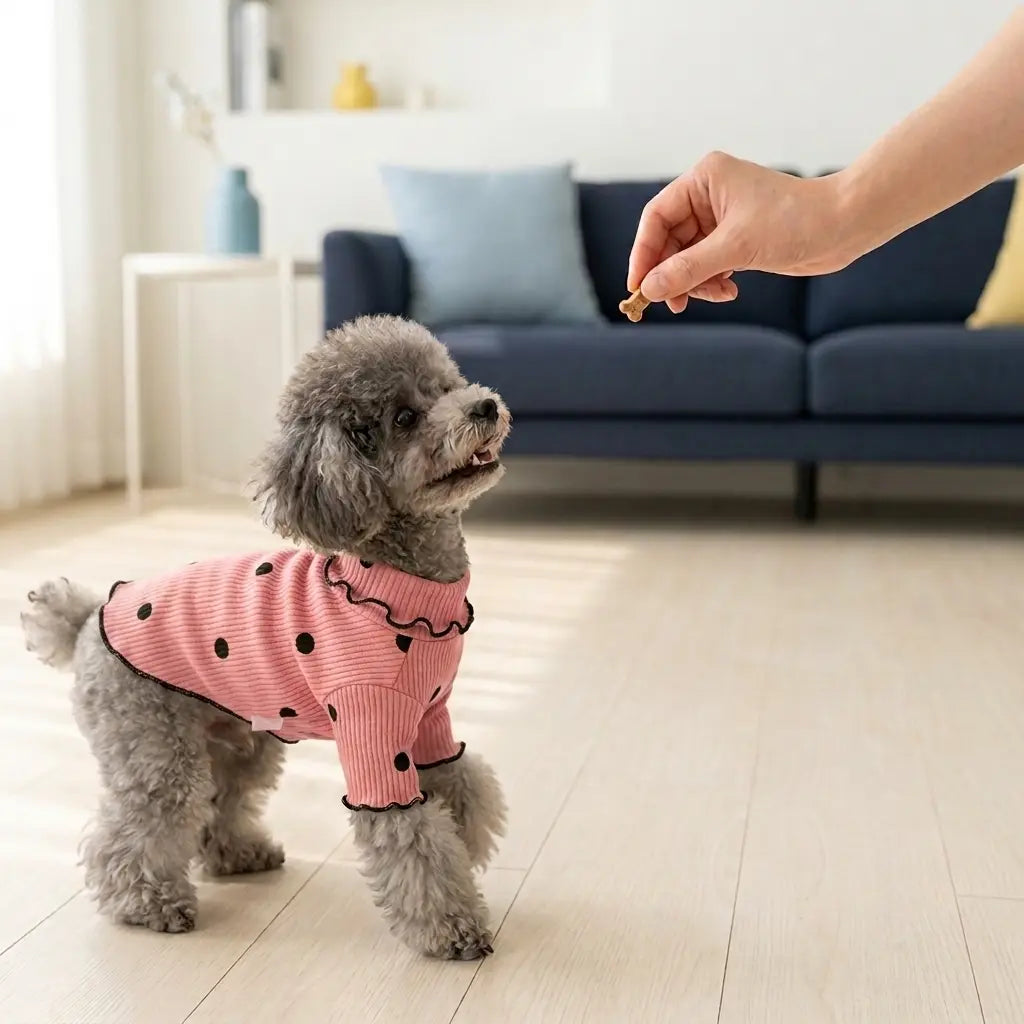 Furavora Polka-Dot Turtleneck — Pink
