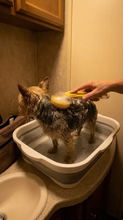 Customer photo featuring Furavora Bath Shampoo Brush