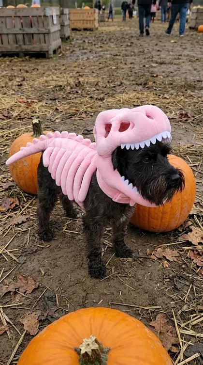 Customer photo featuring Furavora Dino Skeleton Costume