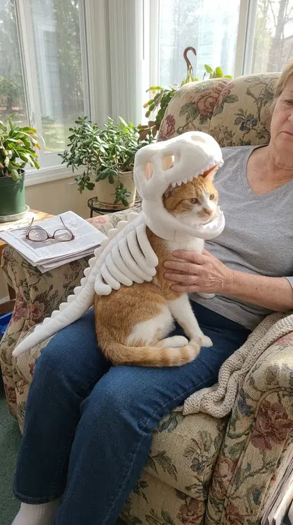 Customer photo featuring Furavora Dino Skeleton Costume