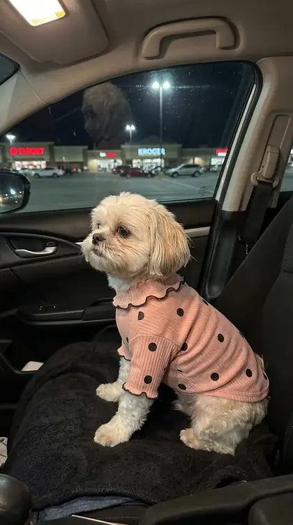 Customer photo featuring Furavora Polka-Dot Turtleneck